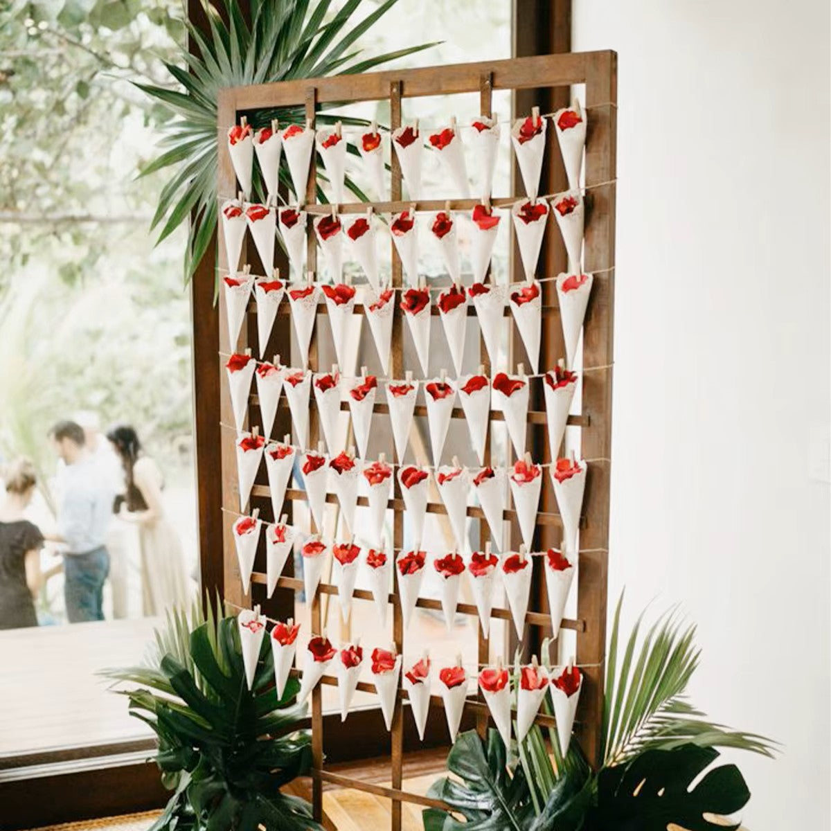 Wedding Tray Confetti Cone Stand Box Kraft Paper Tray Rustic Wedding Decoration Wedding Confetti Cones Cones Wedding Set Supply