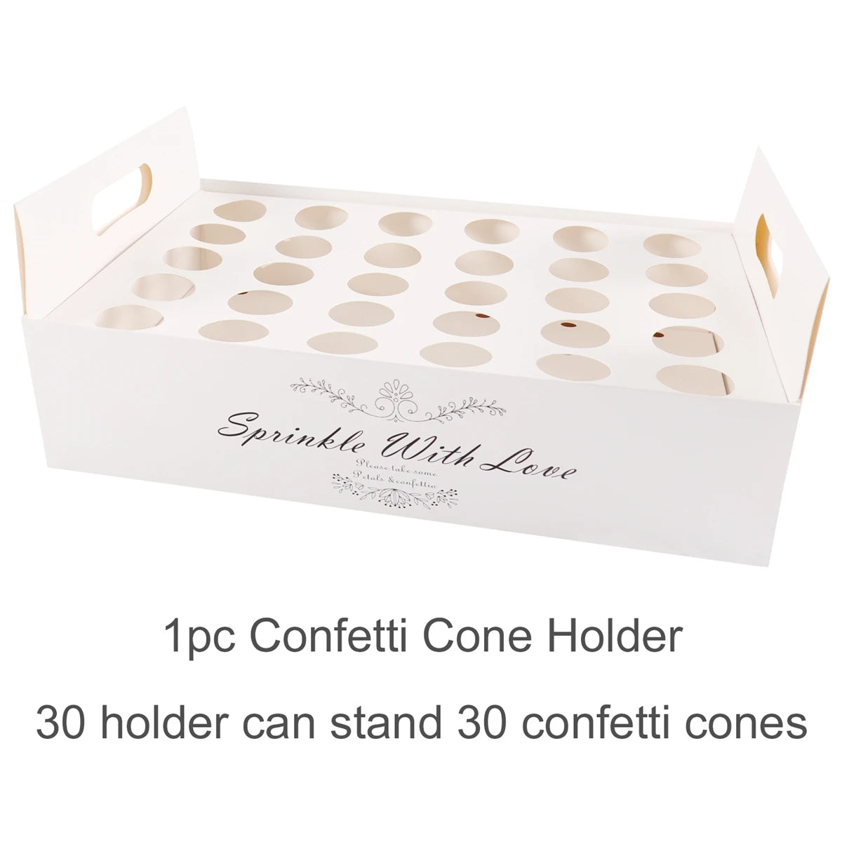 Wedding Tray Confetti Cone Stand Box Kraft Paper Tray Rustic Wedding Decoration Wedding Confetti Cones Cones Wedding Set Supply