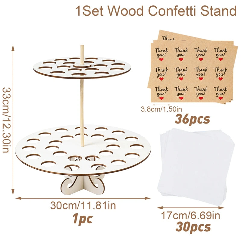 Wedding Tray Confetti Cone Stand Box Kraft Paper Tray Rustic Wedding Decoration Wedding Confetti Cones Cones Wedding Set Supply