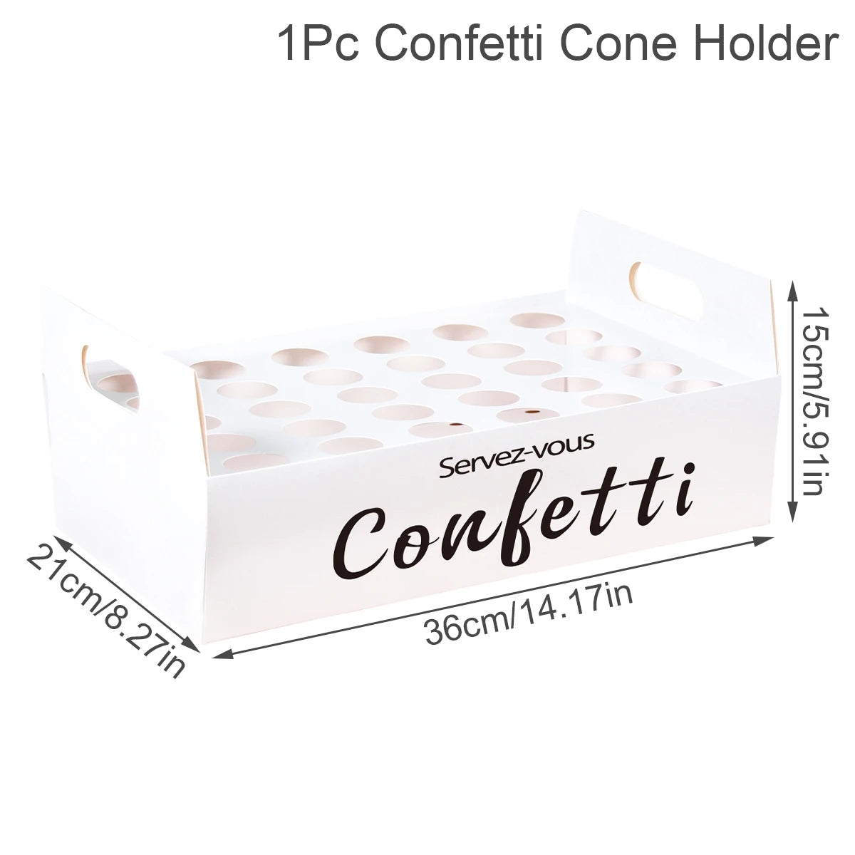 Wedding Tray Confetti Cone Stand Box Kraft Paper Tray Rustic Wedding Decoration Wedding Confetti Cones Cones Wedding Set Supply
