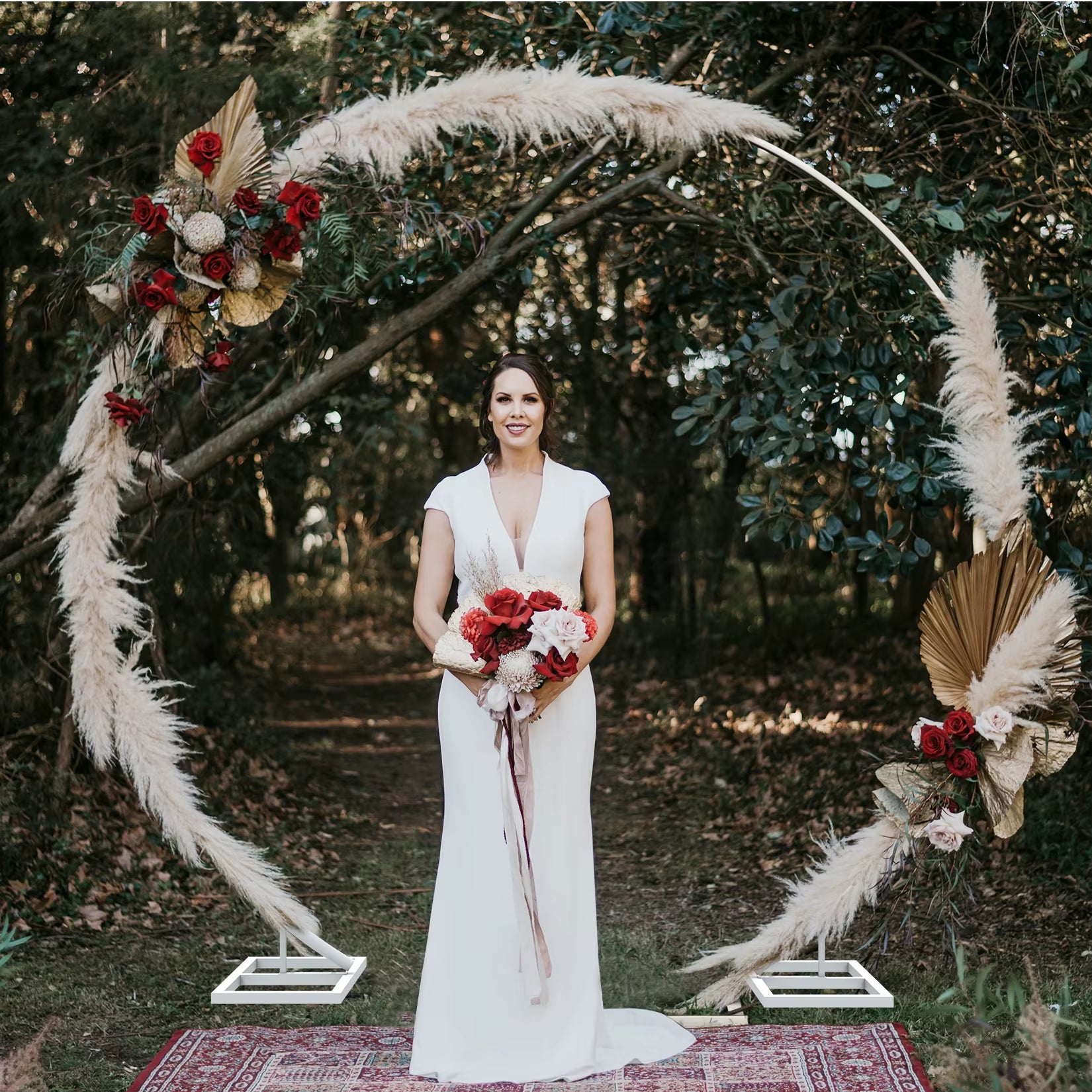 Elegant Large Round Metal Arch Backdrop Stand for Weddings - Perfect for Balloons and Flowers